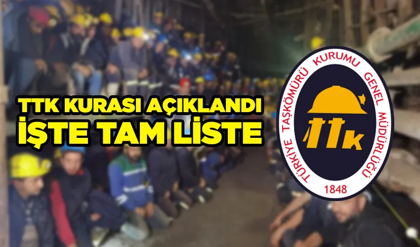 TTK KURASI AÇIKLANDI.. İŞTE TAM LİSTE