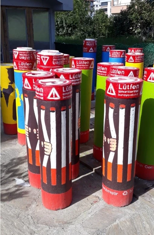 Atık camlar beton oldu, şehir mobilyalarına dönüştü
