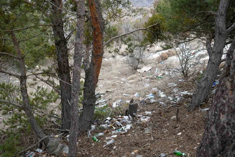 Gümüşhane’de ormanı çöplüğe döndürdüler

