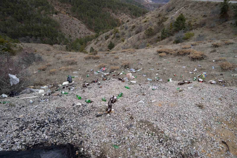 Gümüşhane’de ormanı çöplüğe döndürdüler
