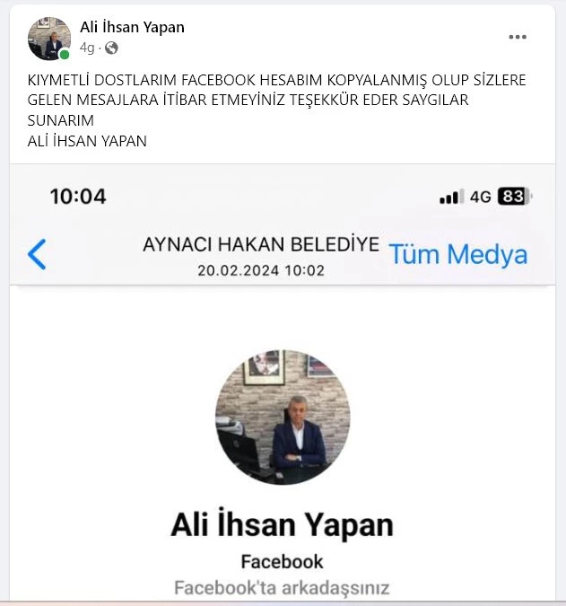 Dolandırıcıların yeni oyunu: Muhtarların sosyal medya hesabını taklit edip dolandırdılar
