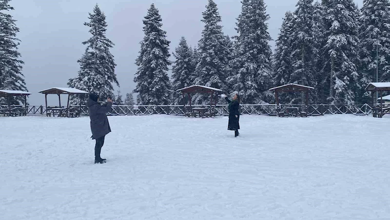 Kastamonu’da kar yağışı: Ilgaz Dağı beyaza büründü
