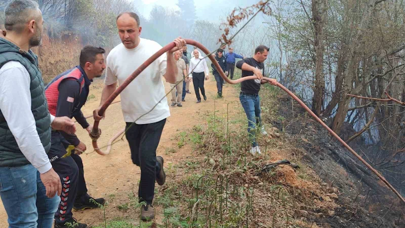 Giresun’da örtü yangını korkuttu

