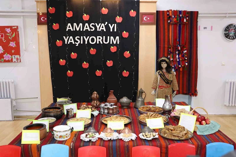 Anaokulunda Amasya’nın lezzetleri sergilendi
