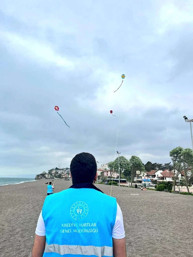 Gençler sahilde uçurtma şenliği düzenledi
