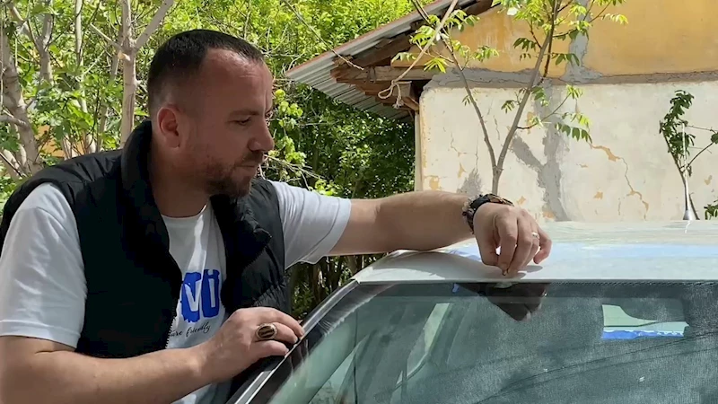 Tokat’ta aracına yorgun mermi düşen baba isyan etti:  "Ya çocuğuma isabet etseydi"
