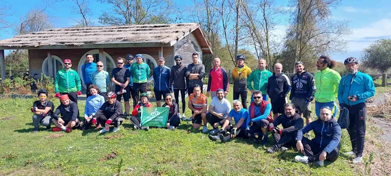 Kızılırmak Deltası’na bisiklet turu: 104 km pedal çevirdiler
