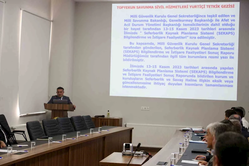 Ordu’da seferberlik ve savaş hazırlıkları kurulu toplantısı
