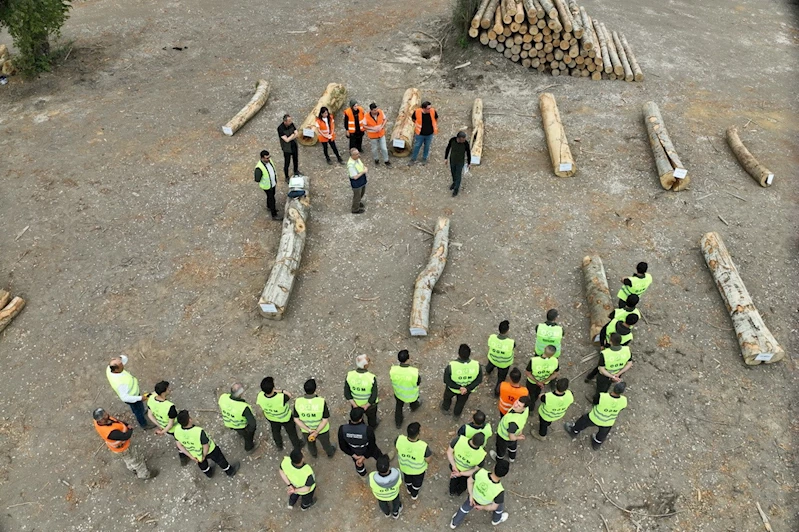 Ormanda iş güvenliği tatbikatı yapıldı
