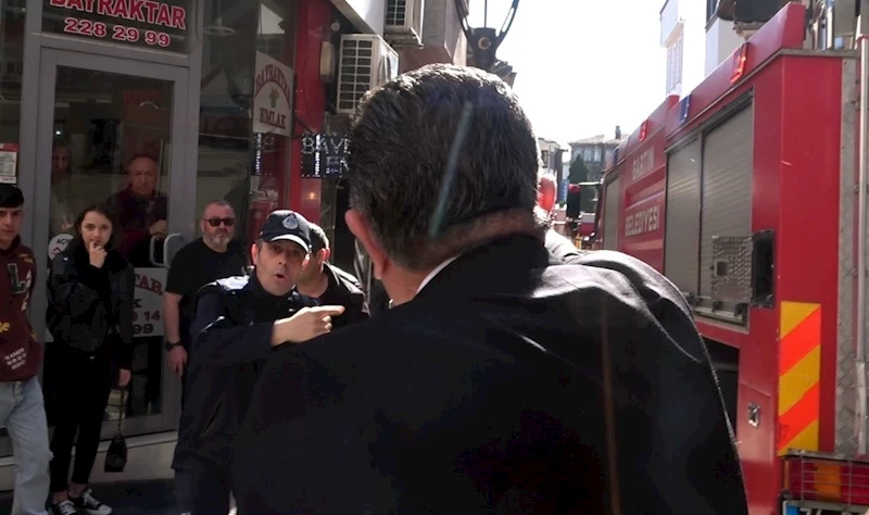 Kafede yangın paniği
