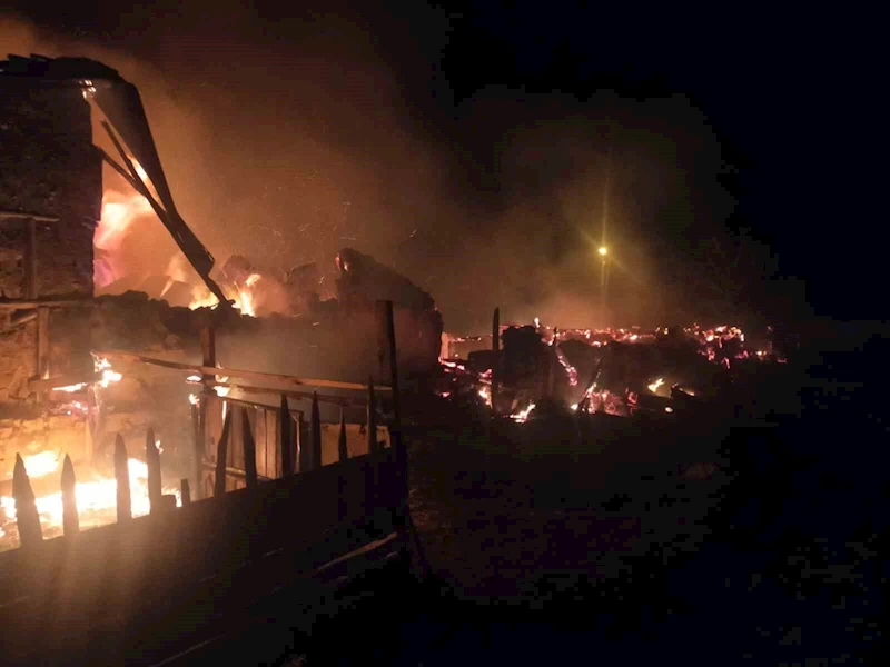 Çorum’da yangın: 55 koyun telef olurken 1 ev ve ahır yandı
