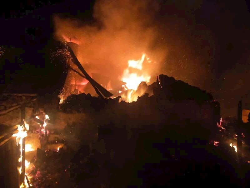 Çorum’da yangın: 55 koyun telef olurken 1 ev ve ahır yandı
