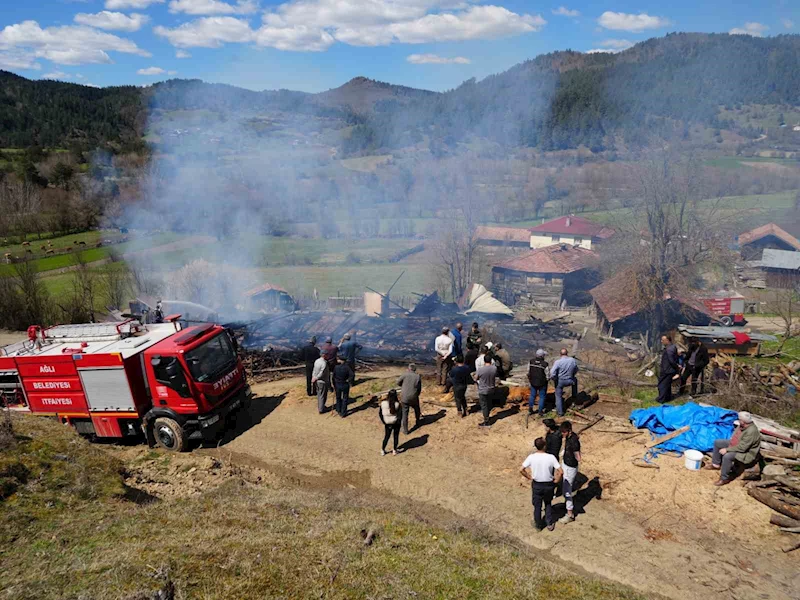 Alevlere teslim olan ev, atölye, ahır ve garaj küle döndü
