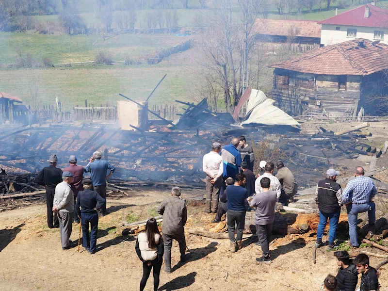 Alevlere teslim olan ev, atölye, ahır ve garaj küle döndü
