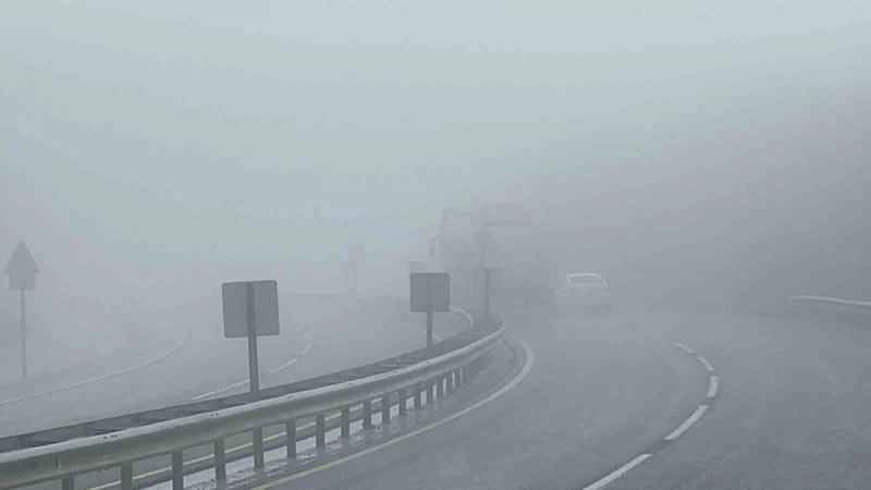 Düzce-Zonguldak yolunda yoğun sis
