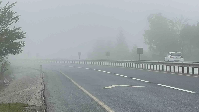 Düzce-Zonguldak yolunda yoğun sis
