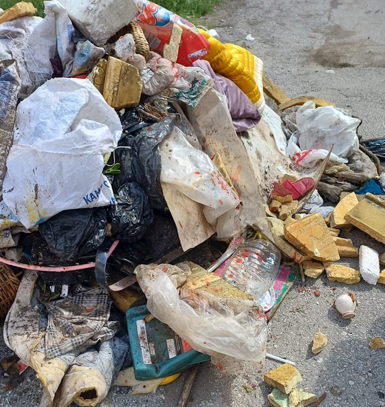 Belediye ekipleri müstakil evden 5 kamyon çöp çıkarttı
