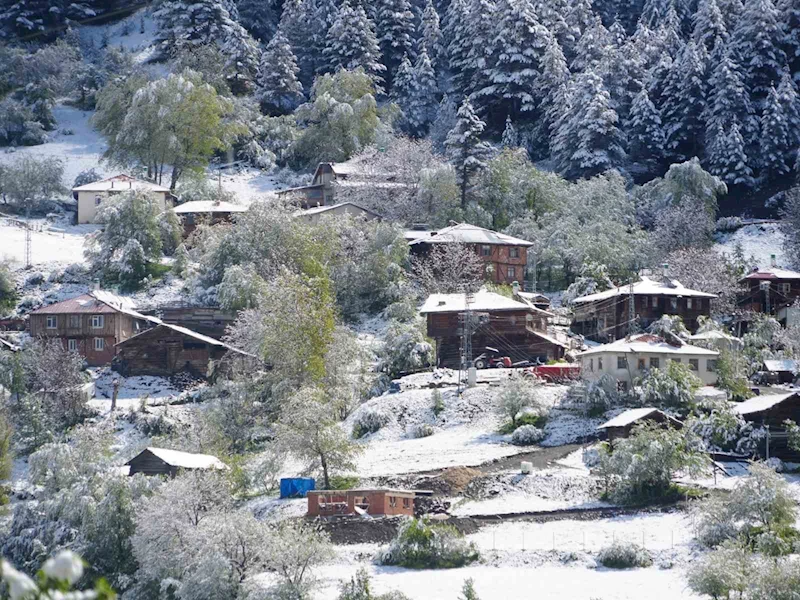 Mayıs ayında yağan kar Ilgaz Dağı’nı beyaza bürüdü
