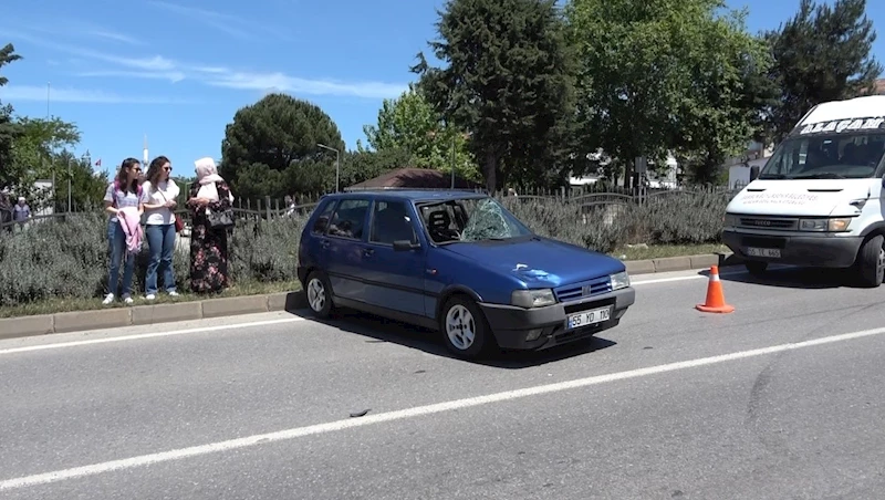 Otomobilin çarptığı yaya yaralandı
