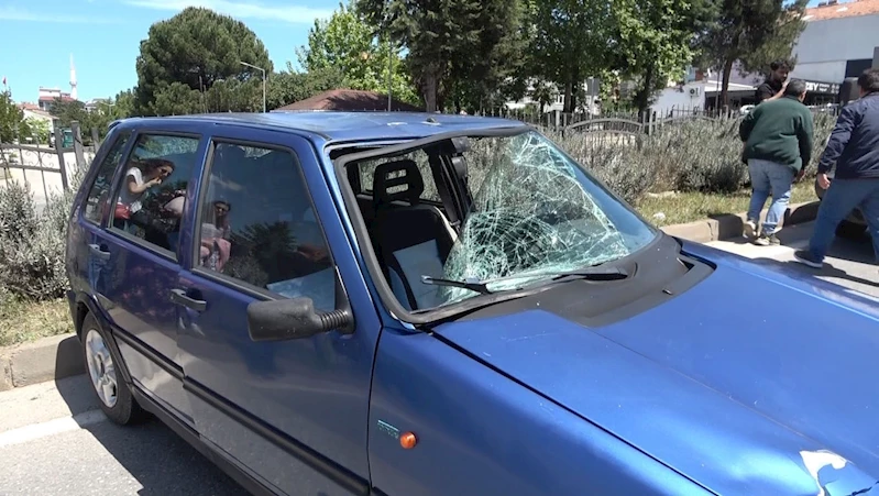 Otomobilin çarptığı yaya yaralandı
