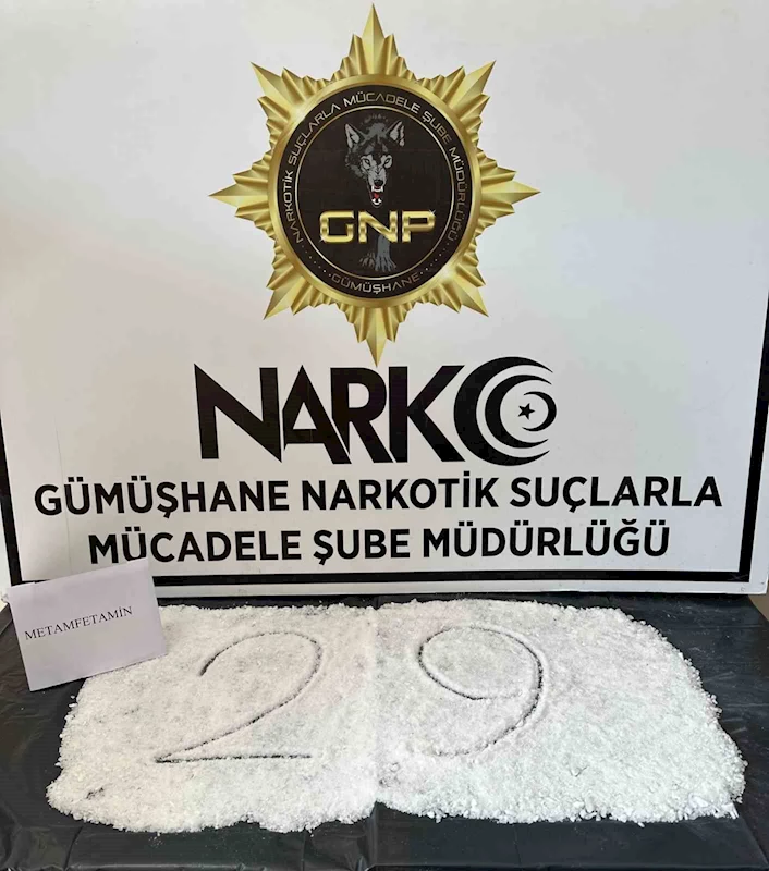 Gümüşhane’den uyuşturucu karnında bile olsa geçit yok
