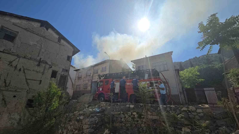 Ev yangınını film izler gibi izlediler
