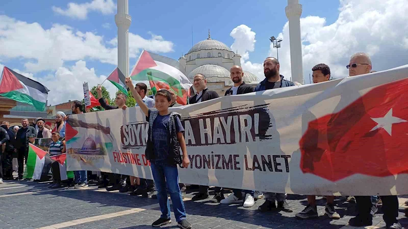 Düzce’de İsrail protestosu
