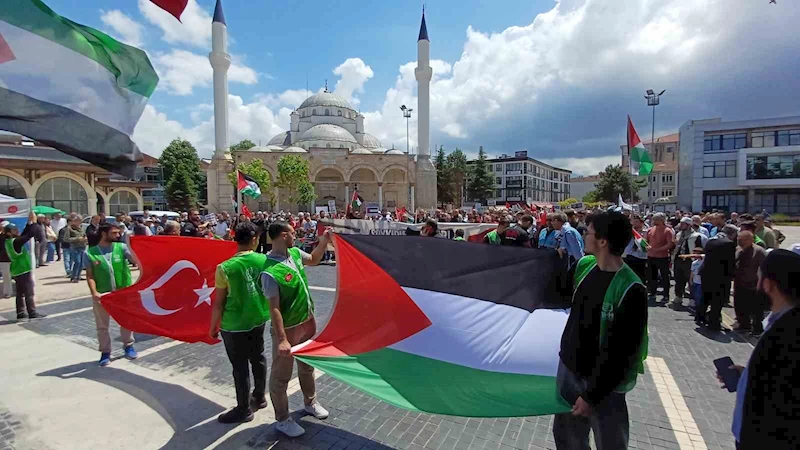 Düzce’de İsrail protestosu
