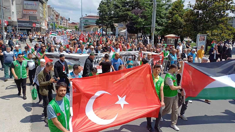 Düzce’de İsrail protestosu

