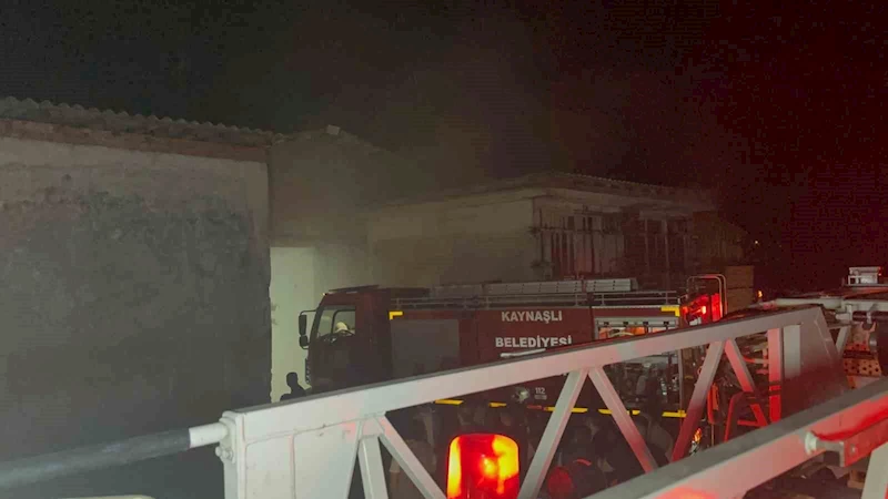 Düzce’de parke atölyesinde yangın
