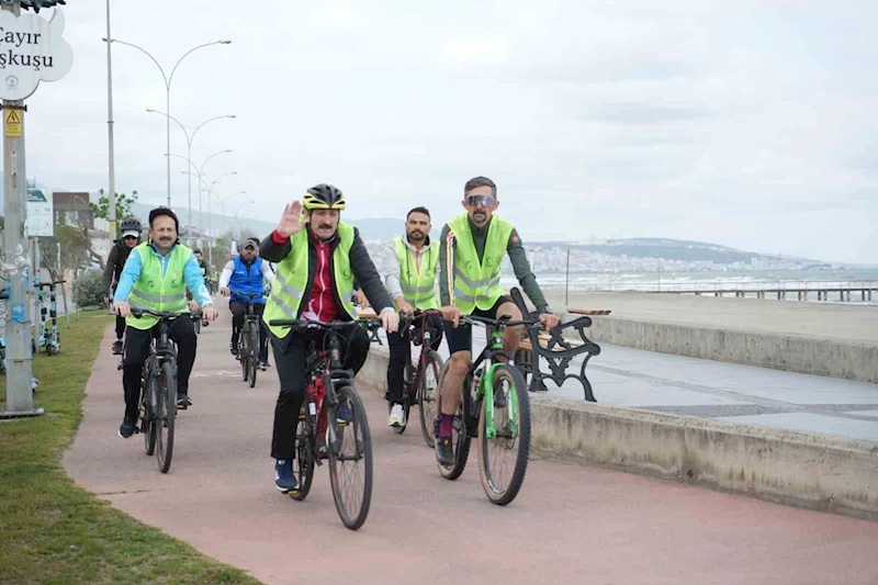 Sağlıklı yaşam için pedal çevirdiler
