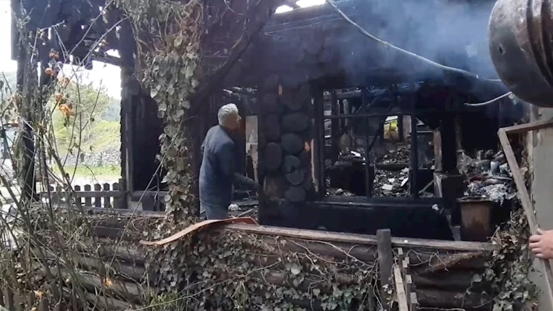 Yangından geriye sadece 120 lirası ve 7 köpeği kaldı
