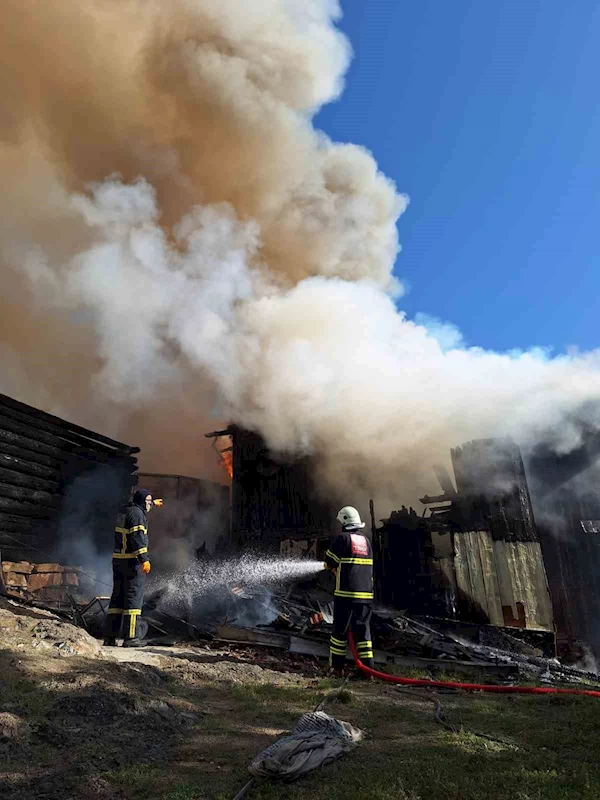 2 katlı ev yanarak küle döndü
