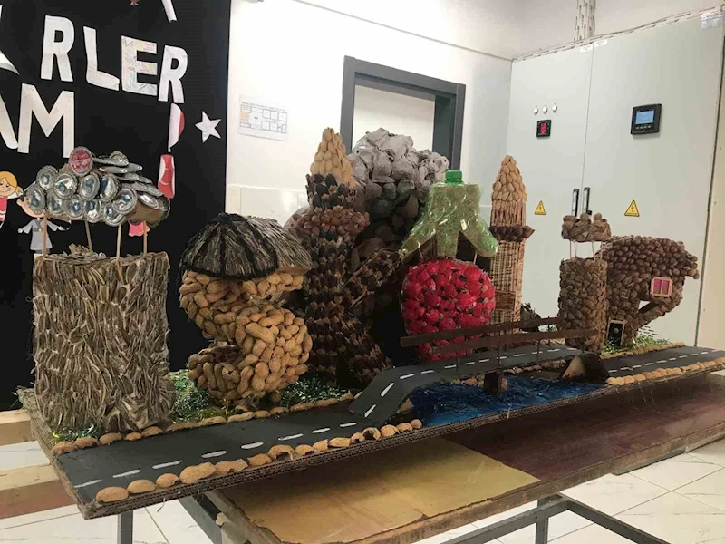 Misakımilli İlkokulu atık tasarım yarışmasında il birincisi oldu
