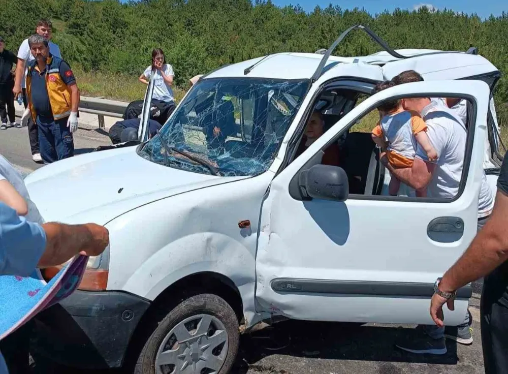6 yaralının olduğu kazanın görüntüleri çıktı