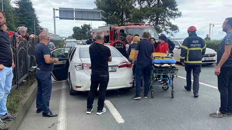 Rize’de trafik kazası: 3 yaralı

