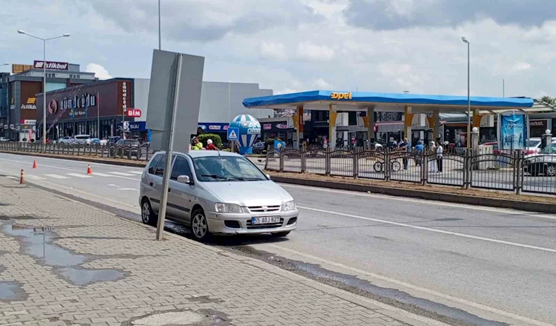 Otomobilin çarptığı bisikletli yaralandı
