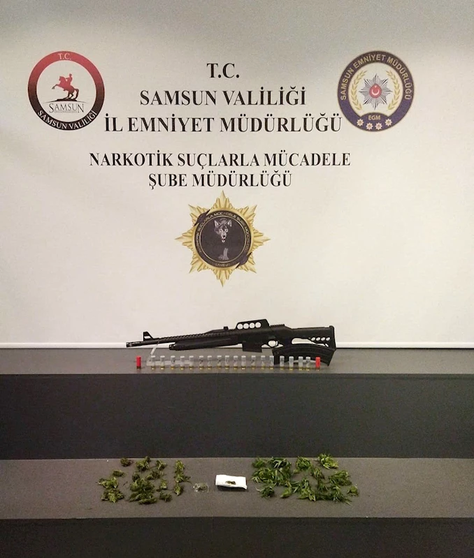 Kubar esrar ve tüfekle yakalanan şahıs tutuklandı
