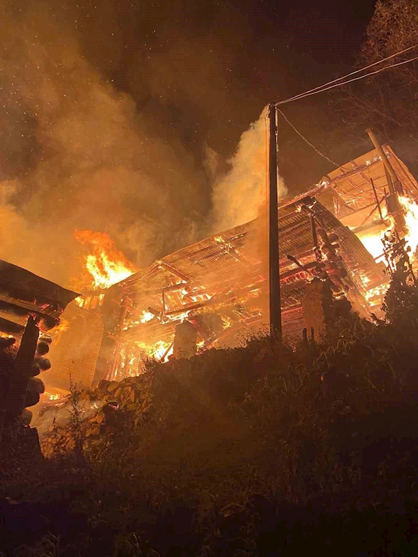 Yusufeli’nde yangın: 3 ev, 3 ahır ve samanlık küle döndü
