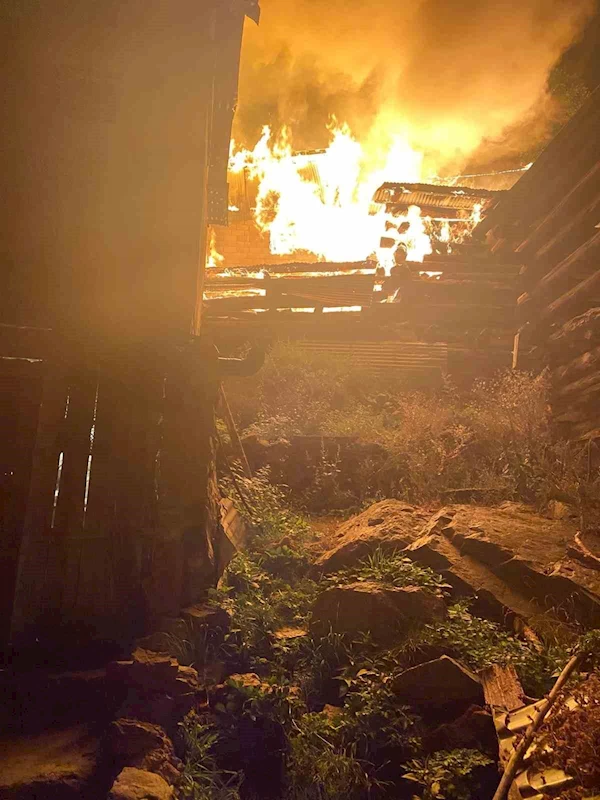 Yusufeli’nde yangın: 3 ev, 3 ahır ve samanlık küle döndü
