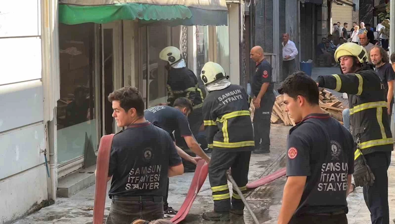 Samsun’da iş yeri yangını
