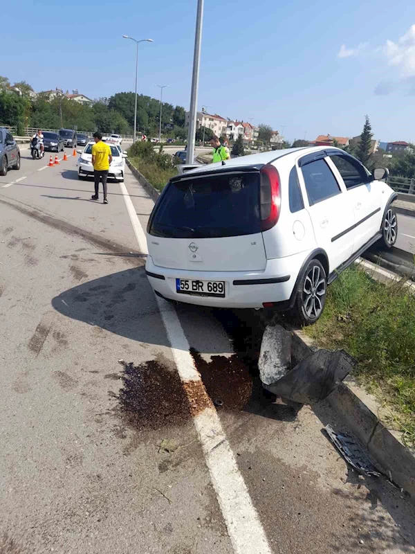 Sinop’ta otomobil refüje çıktı: 1 yaralı
