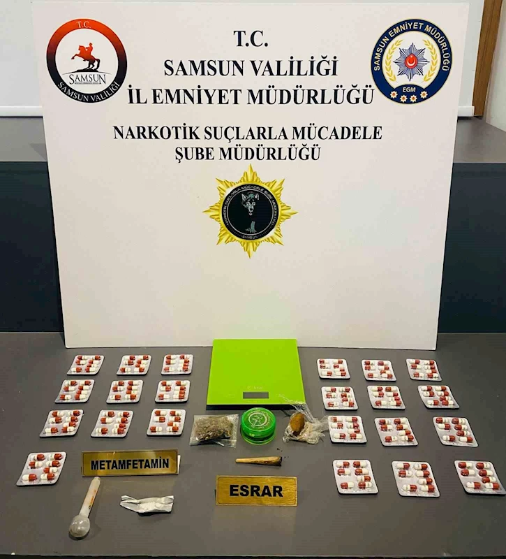 Samsun’da uyuşturucu ve sahte para ele geçti

