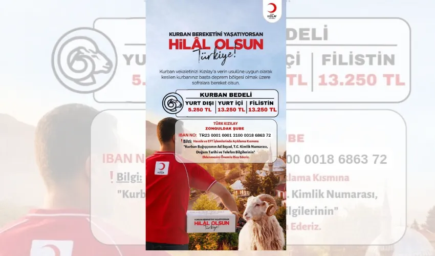 Kurban bereketini yaşatıyorsan, hilal olsunlar Türkiye