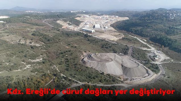 Kdz. Ereğli’de cüruf dağları yer değiştiriyor