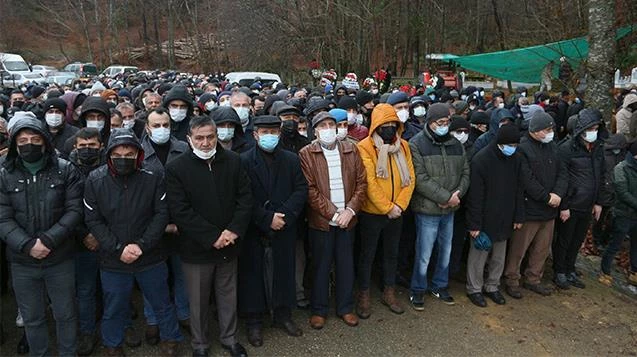 Madenciler uğurladı