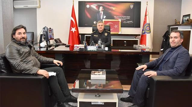 Toprak ile Kertlez, Emniyet Müdürü Aktaş’ı ziyaret etti