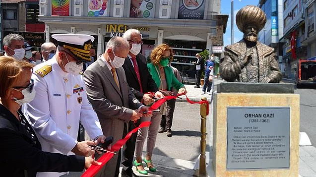 Orhan Gazi büstü açıldı