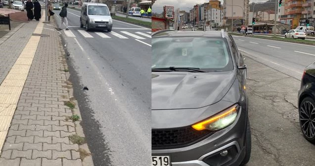 Kaldırımda duran yayaya çarptı: 1 yaralı
