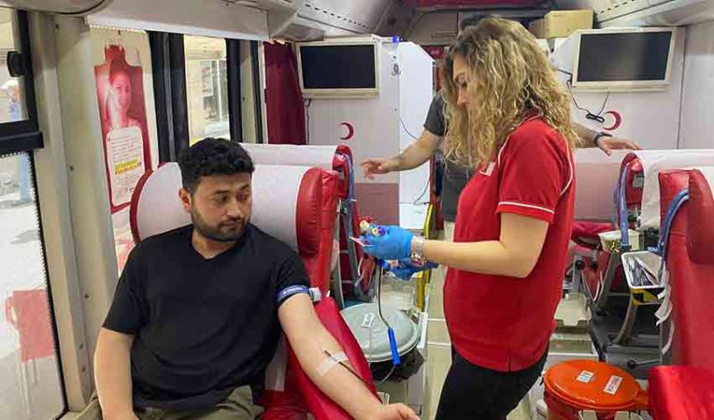 Kan bağış kampanyasına ilgi büyük